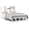 vidaXL Seng med bokhylle uten madrass hvit 140x190 cm heltre