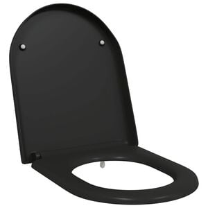 vidaXL Toalettsete Svart 49 x 36 x 4 cm Duroplast