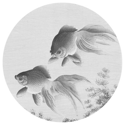 WallArt Tapetsirkel Two Goldfish 142,5 cm