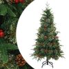 vidaXL Kunstig sammensatt juletre gr&oslash;nn 150 cm PVC, PE og St&aring;l