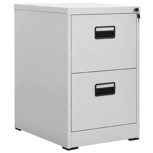 vidaXL Arkivskap 46x62x72,5 cm st&aring;l lysegr&aring;