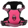 vidaXL Hundesele med reflekterende striper justerbar rosa L