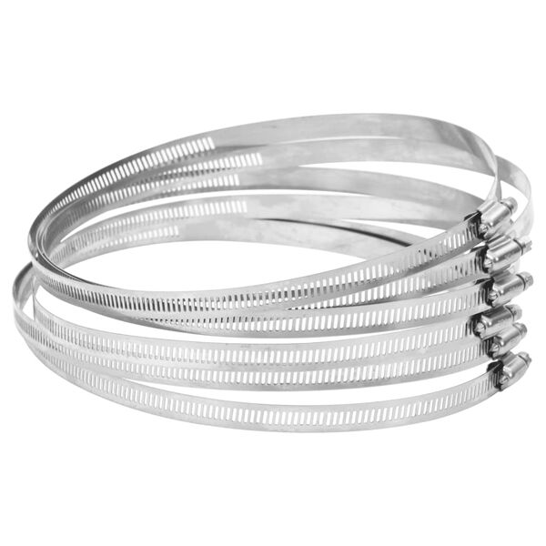 vidaXL Slangeklemmer 6 stk 91-220 mm 304 rustfritt st&aring;l