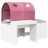 vidaXL Seng med tunnel 3 stk. Hvit og rosa Konstruert tre