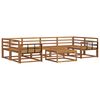 vidaXL Utend&oslash;rs sofa-sett 7 pcs Naturlig Solid akasietre