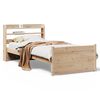 vidaXL Sengeramme med hodegavl 90x200 cm heltre furu