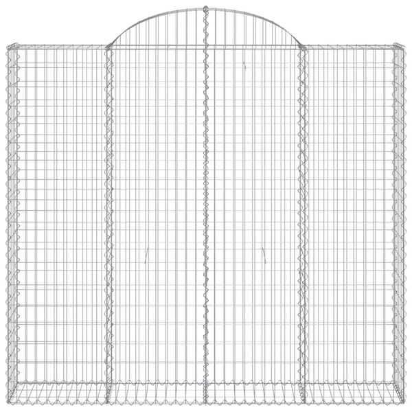 vidaXL Gabionkurver buede 25 stk 200x50x180/200 cm galvanisert jern