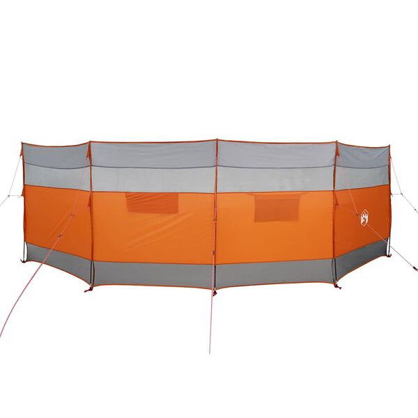 vidaXL Vindskjerm for camping grå og oransje 510x153 cm vanntett