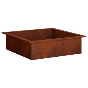 vidaXL B&aring;lplassring Rusten 90 x 90 x 25 cm Cortenst&aring;l