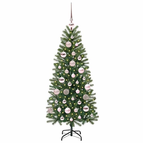 vidaXL Kunstig juletre med 150 LED med stativ gr&oslash;nn 120 cm PE og PVC
