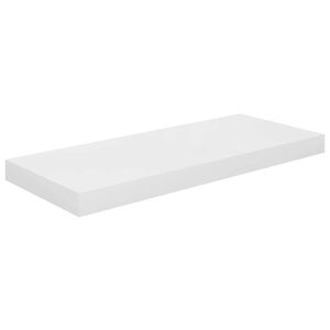 vidaXL Flytende vegghylle h&oslash;yglans hvit 60x23,5x3,8 cm MDF