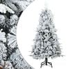 vidaXL Kunstig svingbar juletre med sn&oslash;dekk Hvit 150 cm