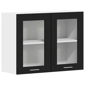 vidaXL Hengende skap Lyon Svart Eik 80 x 31 x 60 cm Konstruert tre