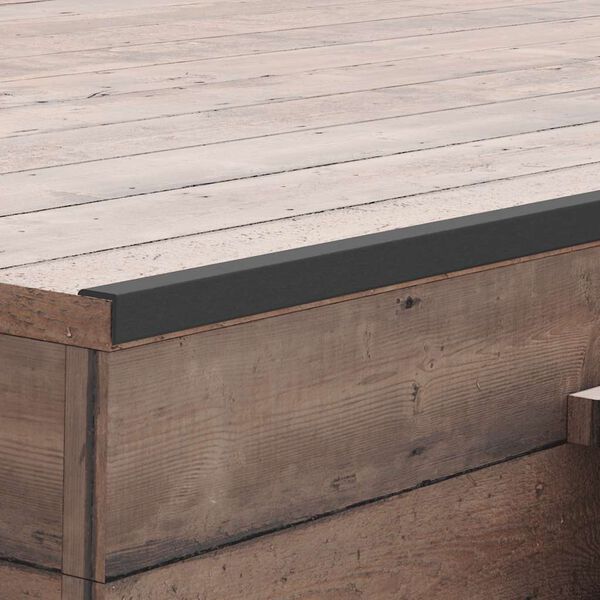 vidaXL Vinkellister for terrassebord 5 stk WPC 170 cm svart