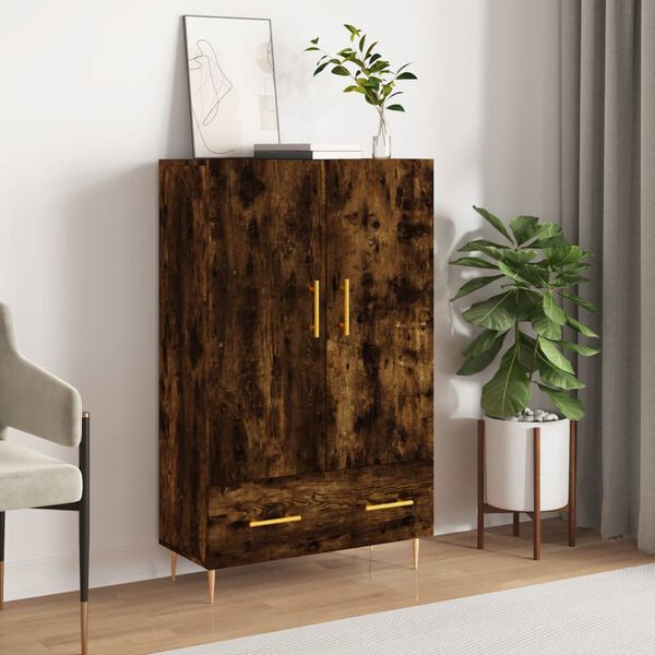 vidaXL Highboard r&oslash;kt eik 69,5x31x115 cm konstruert tre