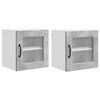 vidaXL Vegghylle PORTO 2 pcs Betonggr&aring; 40 x 31 x 40 cm Konstruert tre