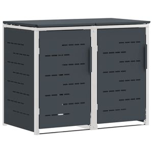 vidaXL Avfallsbeholderoppbevaring Antrasitt 138 x 77,5 x 112,5 cm