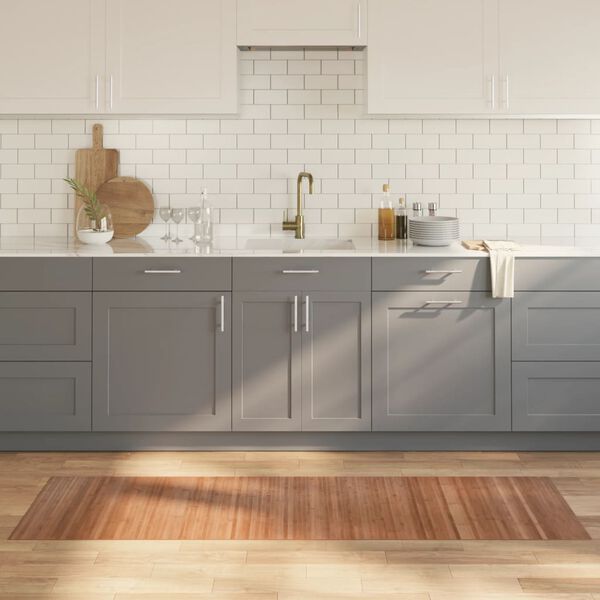 vidaXL Teppe rektangulær naturell 60x200 cm bambus