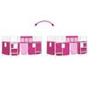 vidaXL Kiddos Loft Senge Ramme med Gardiner Hvit og Rosa 80 x 201 cm
