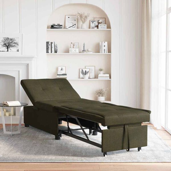 vidaXL Sofa seng Army grønn 194 x 67 x 82 cm Huahua-stoff