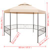 vidaXL Hagepaviljong lysthus heksagonal beige 323x265 cm