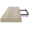 vidaXL Flytende vegghylle eik 120x23,5x3,8 cm MDF
