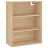 vidaXL Highboard sonoma eik 69,5x34x180 cm konstruert tre