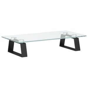 vidaXL Skjermstativ svart 40x20x8 cm herdet glass og metall