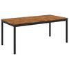 vidaXL Hage middagsbord Naturlig og svart 147 x 88,5 x 75 cm