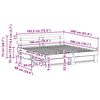 vidaXL Sengestamme med hodegjerde Brun 180 x 200 cm Massiv furu