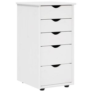 vidaXL Kabinett Hvit 34 x 39 x 61,5 cm Massiv furu