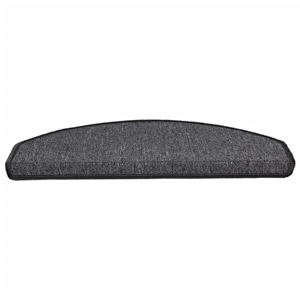 vidaXL Trappematter 15 stk 65x24x4 cm antrasitt halvrund store