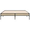vidaXL Sengeramme sonoma eik 140x190 cm konstruert tre og metall