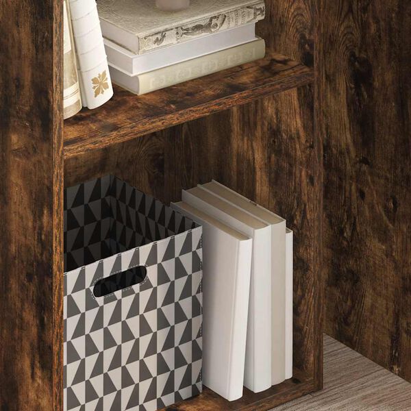 vidaXL Bokhylle r&oslash;kt eik 40x30x77 cm konstruert tre