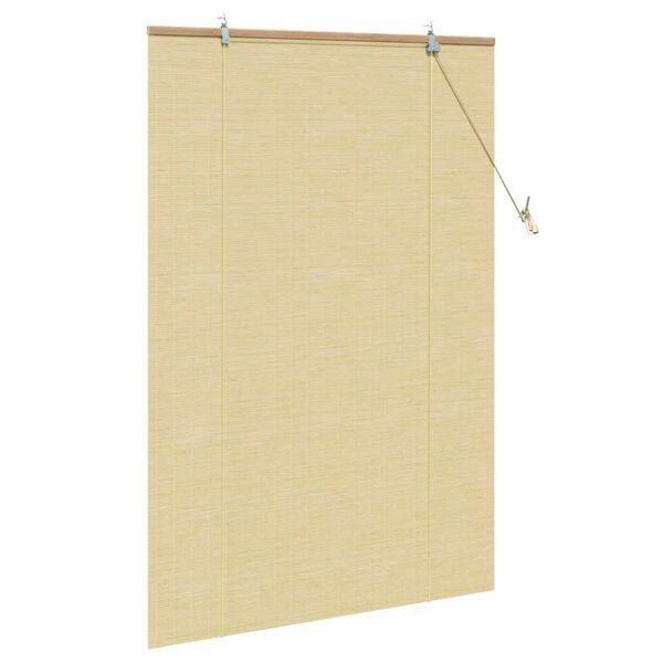 vidaXL Rullegardin med gardiner Natur 100 x 160 cm Bambus