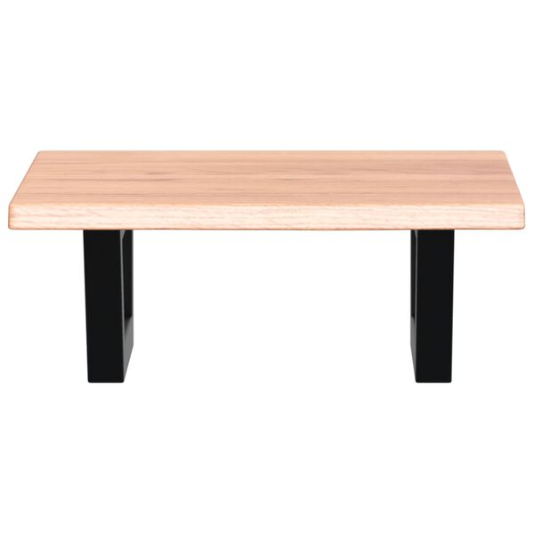 vidaXL Servanthylle veggmontert stål og heltre eik