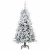 vidaXL Kunstig sammensatt juletre med 150 LED Hvit 150 cm PE og PVC