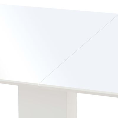 vidaXL Spisebord høyglans hvit 180x90x76 cm MDF