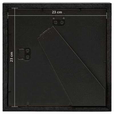 vidaXL 3D Fotoboksrammer 5 stk svart 23x23 cm for 13x13 cm bilde