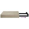 vidaXL Flytende vegghyller 2 stk eik 23x23,5x3,8 cm MDF