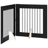 vidaXL Foldbar hundegitter med stativer 2 stk. Svart eik 160,5 cm