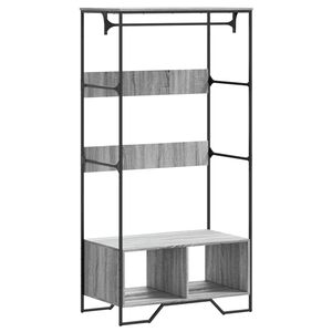 vidaXL Garderobe gr&aring; sonoma 90x50x180 cm konstruert tre