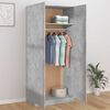 vidaXL Garderobe betonggr&aring; 90x52x200 cm konstruert tre