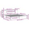 vidaXL Seng med bokhylle uten madrass 200x200 cm heltre furu
