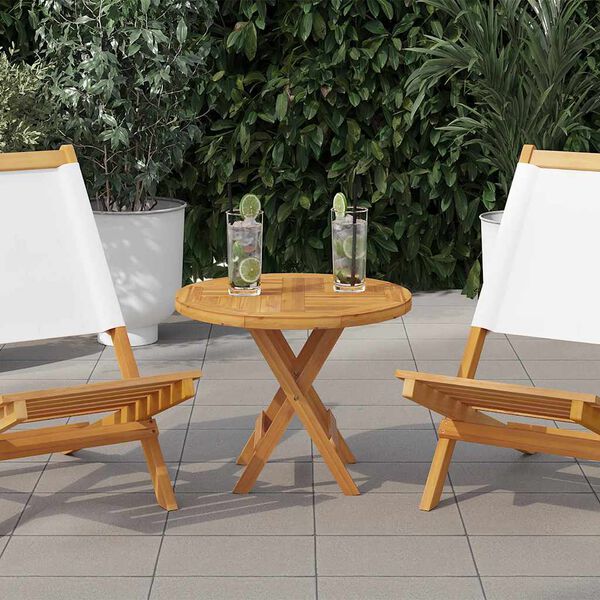 vidaXL Bordplate heltre teak 2,5 cm 50 cm
