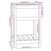 vidaXL Plantekasse med hylle honningbrun 54x54x81 cm heltre furu