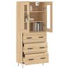vidaXL Highboard sonoma eik 69,5x34x180 cm konstruert tre