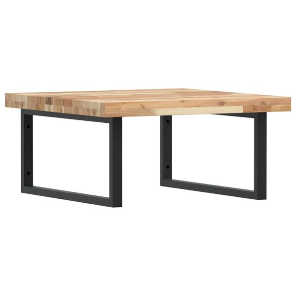 vidaXL Servanthylle veggmontert st&aring;l og heltre akasie