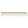 vidaXL Flytende vegghylle eik og hvit 50x23x3,8 cm MDF
