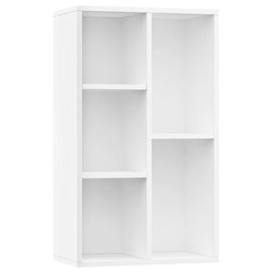 vidaXL Bokhylle/skjenk hvit 50x25x80 cm konstruert tre